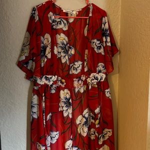 Red Cardigan, button in middle